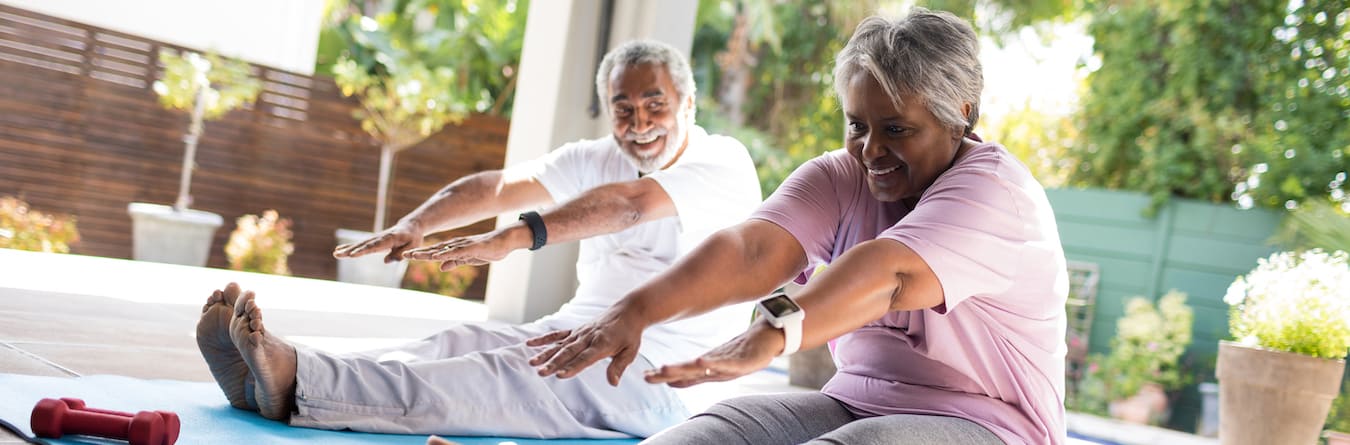 Clermont Park Senior Living Community in Denver, CO - seniors stretching