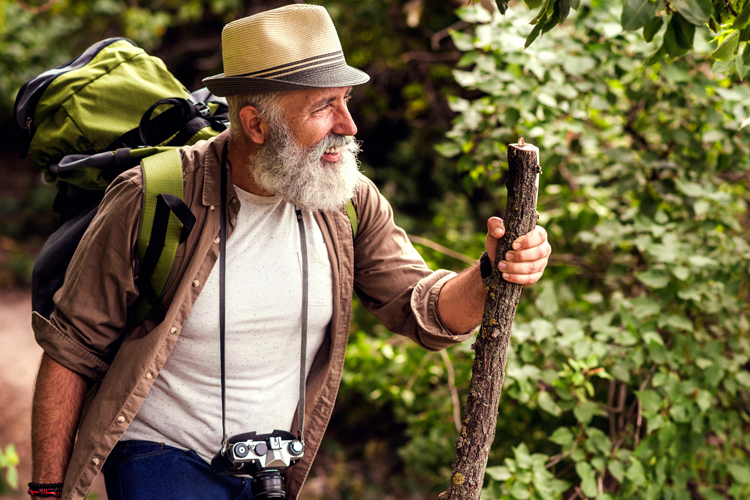 Clermont Park Senior Living Community in Denver, CO - older man hiking