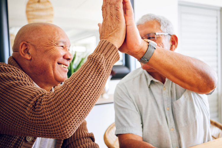 clermont park senior men high five Clermont Park Senior Living Community in Denver, CO - clermont park senior men high five