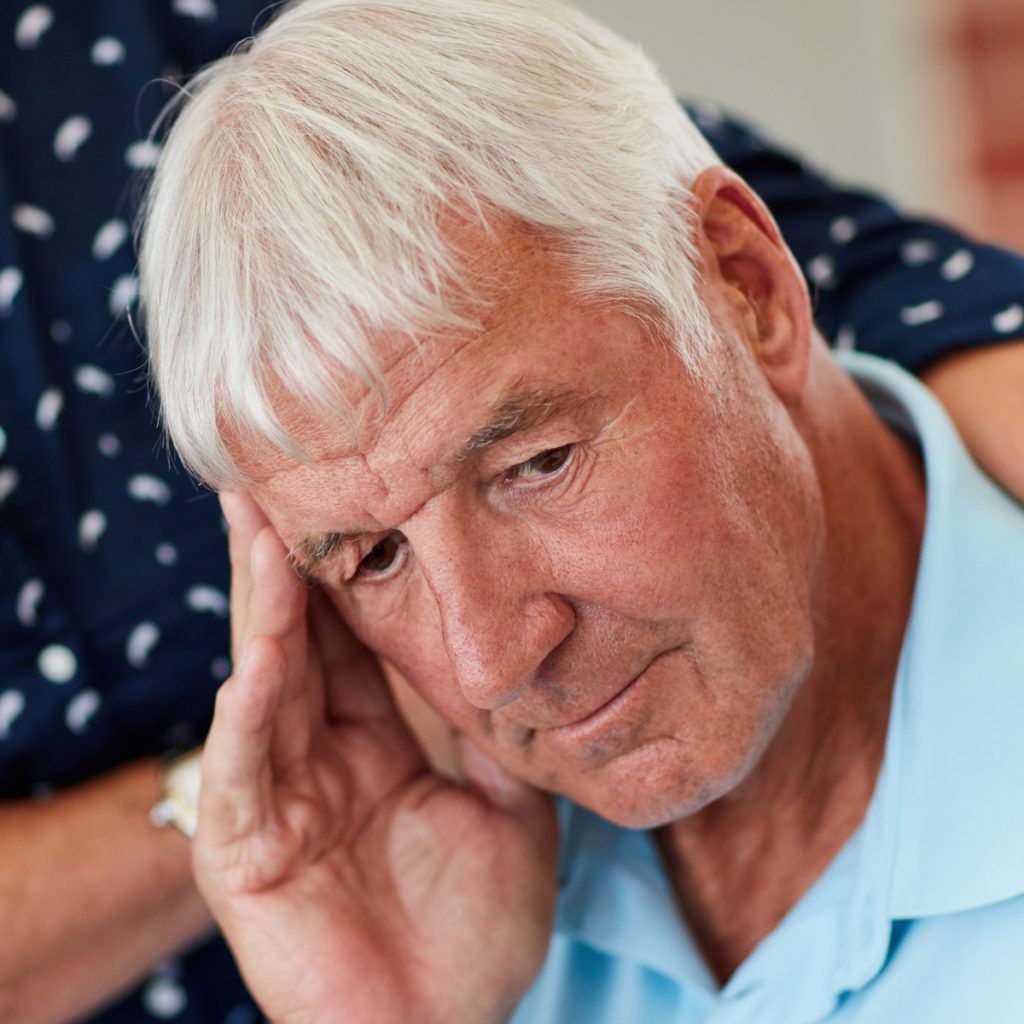 Clermont Park Senior Living Community in Denver, CO - clermont park senior man with memory loss