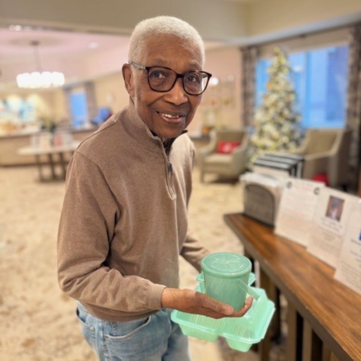 Clermont Park Senior Living Community in Denver, CO - green boxes at clermont park